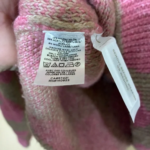 Lou & Grey Crewneck Leopard Print Knit Sweater Womens XS Pink Brown - Picture 8 of 8